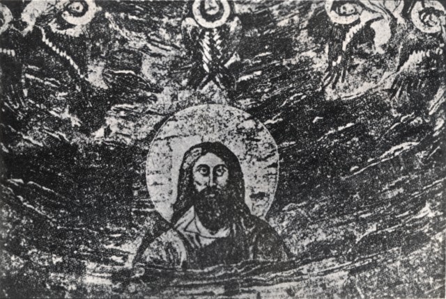 Anonimo — Roma, S. Giovanni in Laterano, mosaico absidale: Cristo Redentore, prima della demolizione — particolare